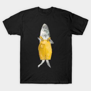 Fish with yellow rain pants T-Shirt